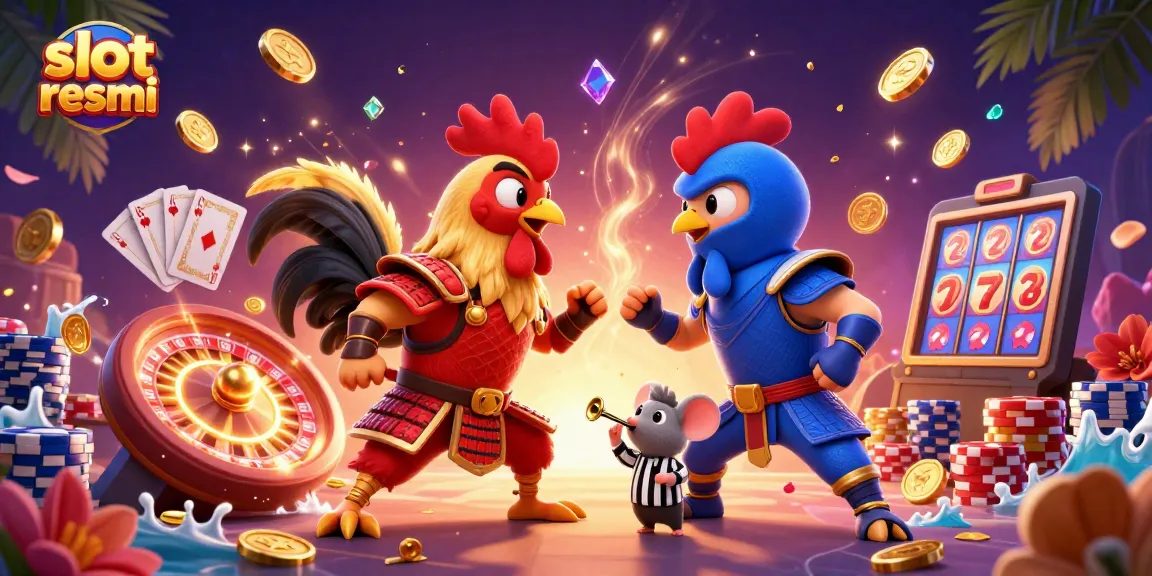 Engage with slot resmi action as roosters battle amidst sparkling gems and golden coins.
